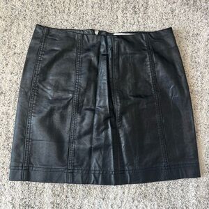Faux Leather Mini Skirt
